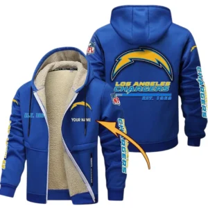 Los Angeles Chargers NFL Lamb Fleece Thick Coat NFL44010725349, Gift For Fan Los Angeles Chargers - Blue