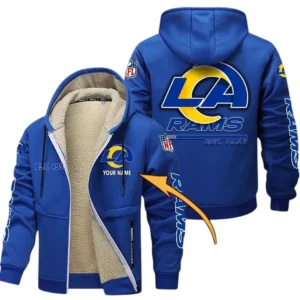 Los Angeles Rams NFL Lamb Fleece Thick Coat NFL44010725350, Gift For Fan Los Angeles Rams - Blue