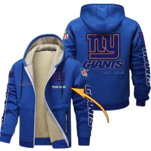 New York Giants NFL Lamb Fleece Thick Coat NFL44010725355, Gift For Fan New York Giants - Blue
