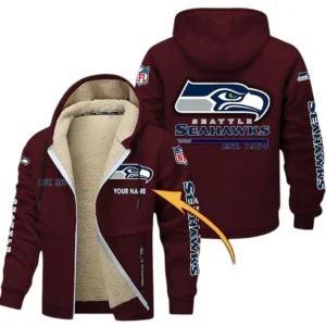 Seattle Seahawks NFL Lamb Fleece Thick Coat NFL44010725361, Gift For Fan Seattle Seahawks - Burgundy