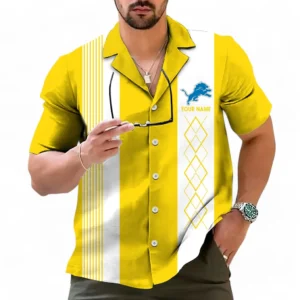 Detroit Lions NFL Hawaiian Shirt NFL59011125348, Gift For Fan Detroit Lions - Yellow