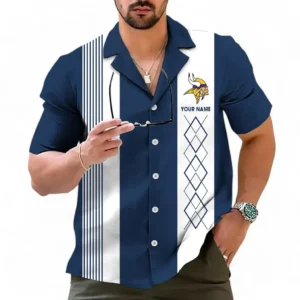 Minnesota Vikings NFL Hawaiian Shirt NFL59011125352, Gift For Fan Minnesota Vikings - Navy