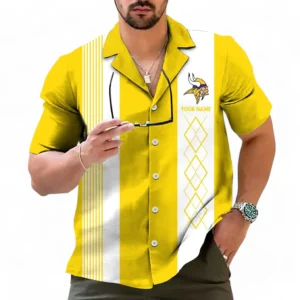 Minnesota Vikings NFL Hawaiian Shirt NFL59011125352, Gift For Fan Minnesota Vikings - Yellow