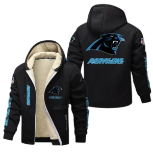 Carolina Panthers NFL Lamb Fleece Thick Coat NFL62012025335, Gift For Fan Carolina Panthers - Black