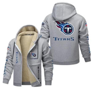 Tennessee Titans NFL Lamb Fleece Thick Coat NFL62012025338, Gift For Fan Tennessee Titans - Light Gray