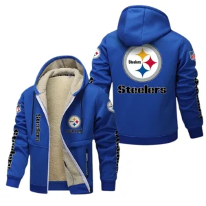 Pittsburgh Steelers NFL Lamb Fleece Thick Coat NFL62012025339, Gift For Fan Pittsburgh Steelers - Blue