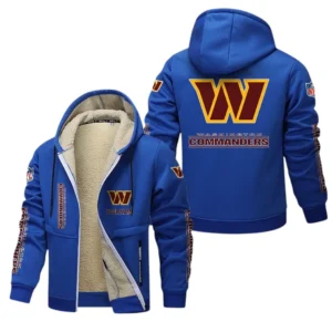 Washington Commanders NFL Lamb Fleece Thick Coat NFL62012025341, Gift For Fan Washington Commanders - Blue