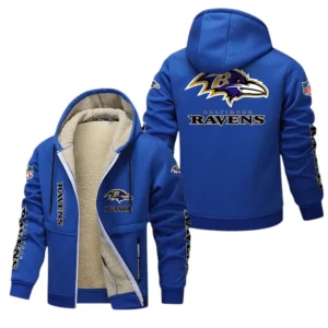 Baltimore Ravens NFL Lamb Fleece Thick Coat NFL62012025342, Gift For Fan Baltimore Ravens - Blue
