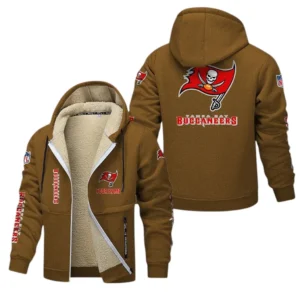 Tampa Bay Buccaneers NFL Lamb Fleece Thick Coat NFL62012025344, Gift For Fan Tampa Bay Buccaneers - Brown