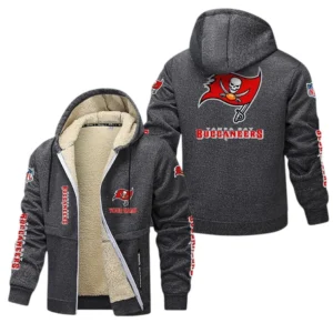 Tampa Bay Buccaneers NFL Lamb Fleece Thick Coat NFL62012025344, Gift For Fan Tampa Bay Buccaneers - Dark Gray