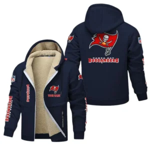 Tampa Bay Buccaneers NFL Lamb Fleece Thick Coat NFL62012025344, Gift For Fan Tampa Bay Buccaneers - Navy Blue