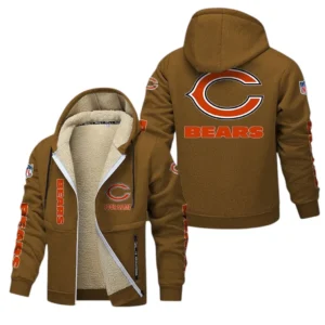 Chicago Bears NFL Lamb Fleece Thick Coat NFL62012025348, Gift For Fan Chicago Bears - Brown
