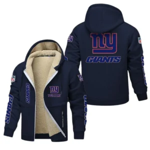 New York Giants NFL Lamb Fleece Thick Coat NFL62012025351, Gift For Fan New York Giants - Navy Blue