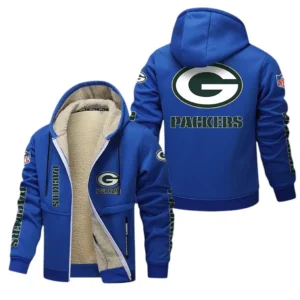 Green Bay Packers NFL Lamb Fleece Thick Coat NFL62012025352, Gift For Fan Green Bay Packers - Blue