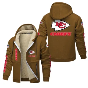 Kansas City Chiefs NFL Lamb Fleece Thick Coat NFL62012025353, Gift For Fan Kansas City Chiefs - Brown