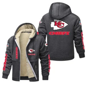 Kansas City Chiefs NFL Lamb Fleece Thick Coat NFL62012025353, Gift For Fan Kansas City Chiefs - Dark Gray