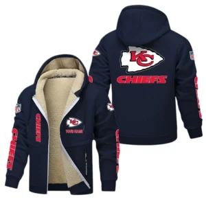 Kansas City Chiefs NFL Lamb Fleece Thick Coat NFL62012025353, Gift For Fan Kansas City Chiefs - Navy Blue