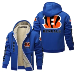 Cincinnati Bengals NFL Lamb Fleece Thick Coat NFL62012025355, Gift For Fan Cincinnati Bengals - Blue