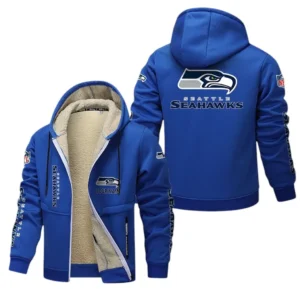 Seattle Seahawks NFL Lamb Fleece Thick Coat NFL62012025356, Gift For Fan Seattle Seahawks - Blue