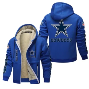 Dallas Cowboys NFL Lamb Fleece Thick Coat NFL62012025357, Gift For Fan Dallas Cowboys - Blue