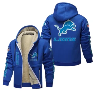 Detroit Lions NFL Lamb Fleece Thick Coat NFL62012025359, Gift For Fan Detroit Lions - Blue