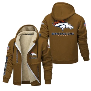 Denver Broncos NFL Lamb Fleece Thick Coat NFL62012025361, Gift For Fan Denver Broncos - Brown