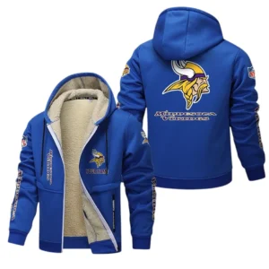 Minnesota Vikings NFL Lamb Fleece Thick Coat NFL62012025363, Gift For Fan Minnesota Vikings - Blue