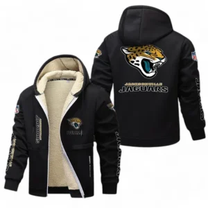 Jacksonville Jaguars NFL Lamb Fleece Thick Coat NFL62012025364, Gift For Fan Jacksonville Jaguars - Black