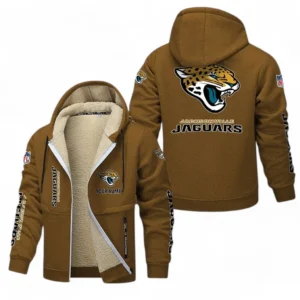 Jacksonville Jaguars NFL Lamb Fleece Thick Coat NFL62012025364, Gift For Fan Jacksonville Jaguars - Brown