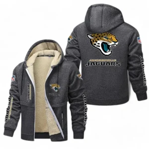 Jacksonville Jaguars NFL Lamb Fleece Thick Coat NFL62012025364, Gift For Fan Jacksonville Jaguars - Dark Gray