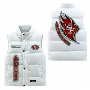 San Francisco 49ers NFL Corduroy Vest NFL67011525890, Gift For Fan San Francisco 49ers - White