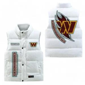 Washington Commanders NFL Corduroy Vest NFL67011525891, Gift For Fan Washington Commanders - White