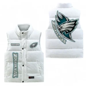Philadelphia Eagles NFL Corduroy Vest NFL67011525892, Gift For Fan Philadelphia Eagles - White