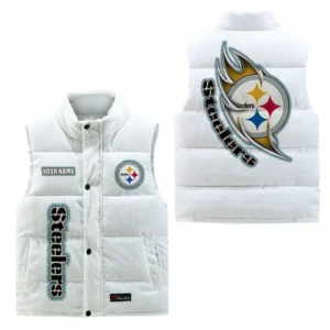 Pittsburgh Steelers NFL Corduroy Vest NFL67011525893, Gift For Fan Pittsburgh Steelers - White