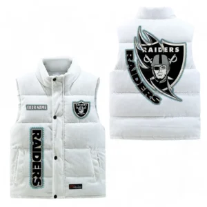 Las Vegas Raiders NFL Corduroy Vest NFL67011525897, Gift For Fan Las Vegas Raiders - White