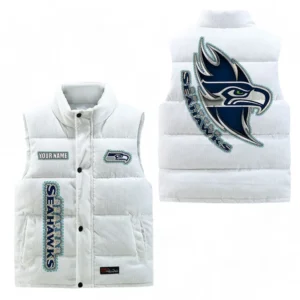 Seattle Seahawks NFL Corduroy Vest NFL67011525899, Gift For Fan Seattle Seahawks - White