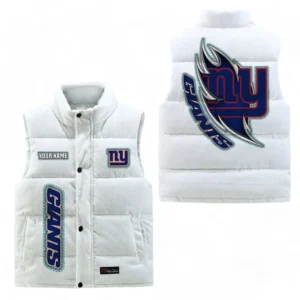 New York Giants NFL Corduroy Vest NFL67011525900, Gift For Fan New York Giants - White