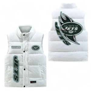 New York Jets NFL Corduroy Vest NFL67011525901, Gift For Fan New York Jets - White