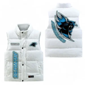 Carolina Panthers NFL Corduroy Vest NFL67011525904, Gift For Fan Carolina Panthers - White
