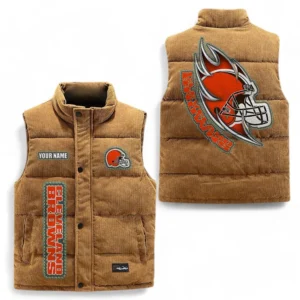 Cleveland Browns NFL Corduroy Vest NFL67011525917, Gift For Fan Cleveland Browns - Brown