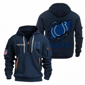 Indianapolis Colts NFL Hoodie Half Zipper NFL70011025892, Gift For Fan Indianapolis Colts - Navy