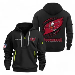 Tampa Bay Buccaneers NFL Hoodie Half Zipper NFL70011025898, Gift For Fan Tampa Bay Buccaneers - Black