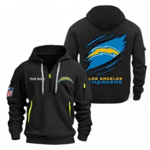 Los Angeles Chargers NFL Hoodie Half Zipper NFL70011025903, Gift For Fan Los Angeles Chargers - Black