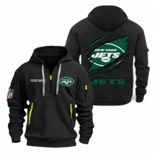 New York Jets NFL Hoodie Half Zipper NFL70011025904, Gift For Fan New York Jets - Black