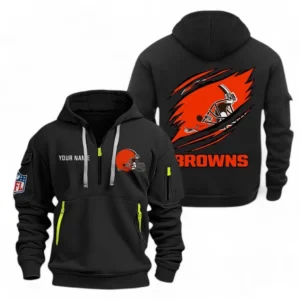 Cleveland Browns NFL Hoodie Half Zipper NFL70011025907, Gift For Fan Cleveland Browns - Black