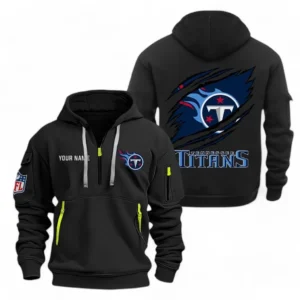 Tennessee Titans NFL Hoodie Half Zipper NFL70011025909, Gift For Fan Tennessee Titans - Black