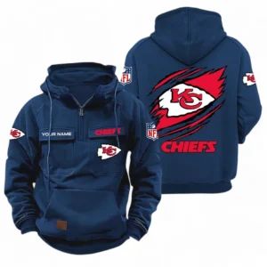 Kansas City Chiefs NFL Tactical Quarter Zip Hoodie NFL72011525666, Gift For Fan Kansas City Chiefs - Dark Blue