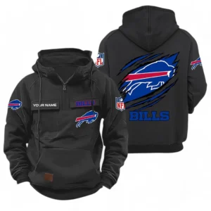 Buffalo Bills NFL Tactical Quarter Zip Hoodie NFL72011525671, Gift For Fan Buffalo Bills - Black