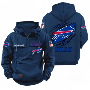 Buffalo Bills NFL Tactical Quarter Zip Hoodie NFL72011525671, Gift For Fan Buffalo Bills - Dark Blue