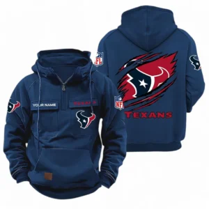 Houston Texans NFL Tactical Quarter Zip Hoodie NFL72011525673, Gift For Fan Houston Texans - Dark Blue